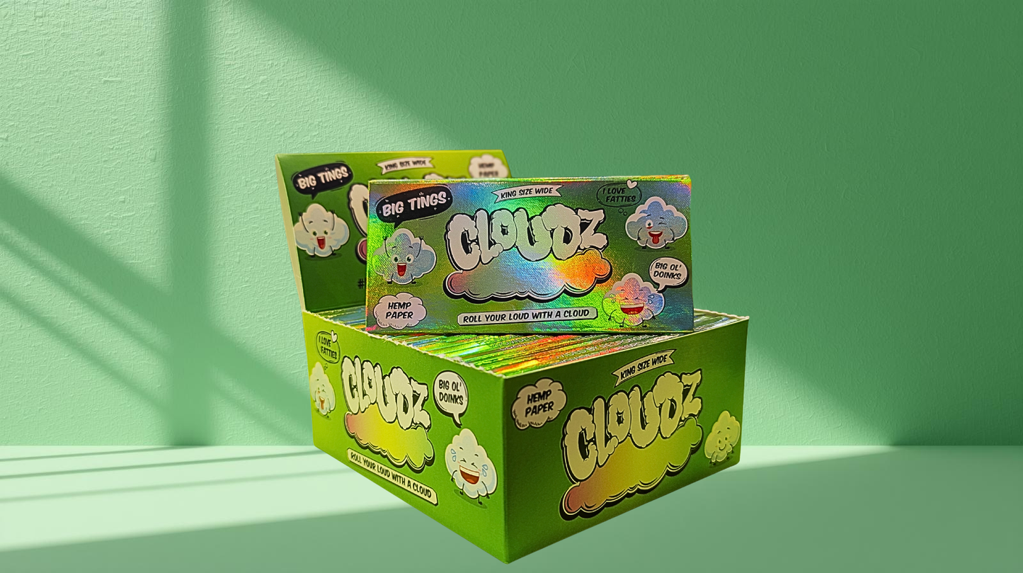 Cloudz Wide Rolling Papers Boxes